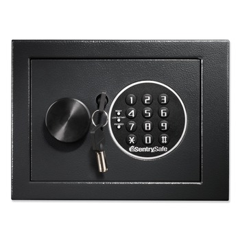  | SentrySafe X014E 0.14 cu-ft. 9 in. x 6.6 in. x 6.6 in. Electronic Security Safe - Black