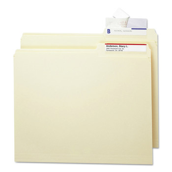 DIVIDERS AND TABS | Smead 67600 3.5 in. x 1.69 in. Seal and View File Folder Label Protector - Clear Laminate (100/Pack)