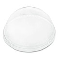 Cups and Lids | Karat C-KDL626-NH 12 oz. to 24 oz. Cold Cup No Hole Dome PET Plastic Lids - Clear (1000/Carton) image number 1