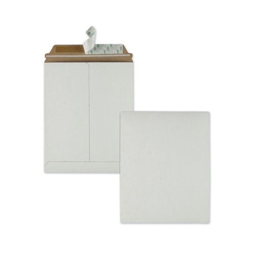 Envelopes & Mailers | Quality Park QUA64014 9 x 11.5 Cheese Blade Flap Photo/Document Mailer - White (25/Box) image number 0