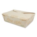 Food Trays, Containers, and Lids | World Centric TO-NT-3 6.25 in. x 8.7 in. x 2.5 in. 65 oz. Sugarcane No Tree Folded Takeout Containers - Natural (200/Carton) image number 0
