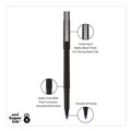 Pens | uni-ball 2013566 Extra-Fine 0.5 mm Stick Roller Ball Pen - Blue Ink Black/Blue Barrel (72/Pack) image number 2