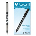 Pens | Pilot 35200 VBall Extra-Fine 0.5 millimeter Stick Liquid Ink Rollerball Pen - Black Ink/Black/Clear Barrel (1-Dozen) image number 0
