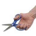 Arts & Crafts Supplies | Westcott 15553 7 in. Long 2.25 in. Cut Length KleenEarth Soft Handle Scissors - Straight Blue/Gray Handle image number 4