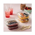 Bowls and Plates | Pactiv Corp. SAC0732 EarthChoice 32 oz. 7 in. x 7 in. x 2 in. Square Recycled Plastic Bowl - Clear (300/Carton) image number 5