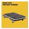 Just Launched | Rubbermaid Commercial FG440000BLA 20.5 in. x 32.5 in. 250 lbs. Capacity Utility-Duty Home/Office Cart Platform - Black image number 1