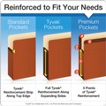 File Folders | Pendaflex 085343 3.5 in. Expansion Letter Size Premium Reinforced Expanding File Pockets - Red Fiber (10/Box) image number 6