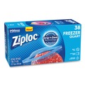 Food Service | Ziploc 351177 6.97 in. x 7.7 in. 32 oz. Zipper Freezer Bags - Clear (38 Bags/Box, 9 Boxes/Carton) image number 2