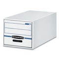Boxes & Bins | Bankers Box 00722 16.75 in. x 19.5 in. x 11.5 in. STOR/DRAWER Basic Space-Savings Storage Drawers for Legal Files - White/Blue (6/Carton) image number 0
