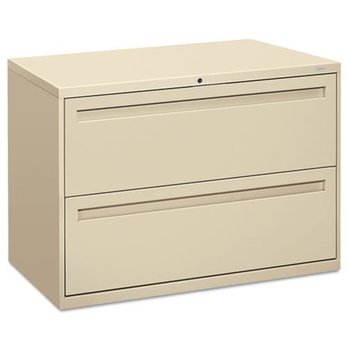Office Filing Cabinets & Shelves | HON H792.L.L Brigade 700 Series Two-Drawer 42 in. x 18 in. x 28 in. Lateral File Cabinet - Putty image number 0