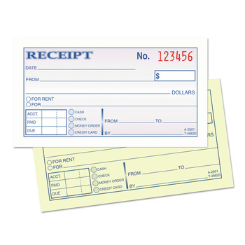 TOPS 46820 50 Forms Total Two-Part Carbonless 4.78 in. x 2.75 in. Money and Rent Receipt Books