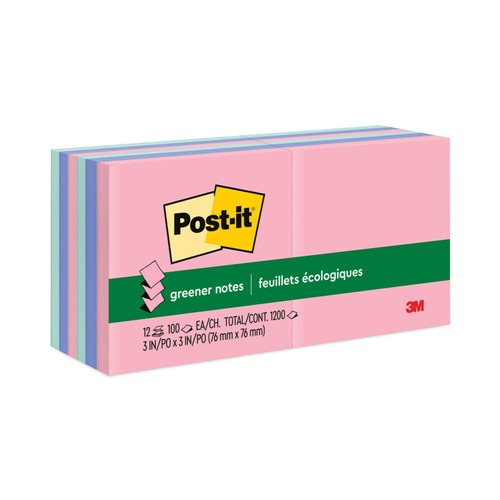 Notebooks & Pads | Post-it Greener Notes R330RP-12AP 3 x 3 Original Recycled Pop-up Notes - Sweet Sprinkles Collection (12/Pack) image number 0