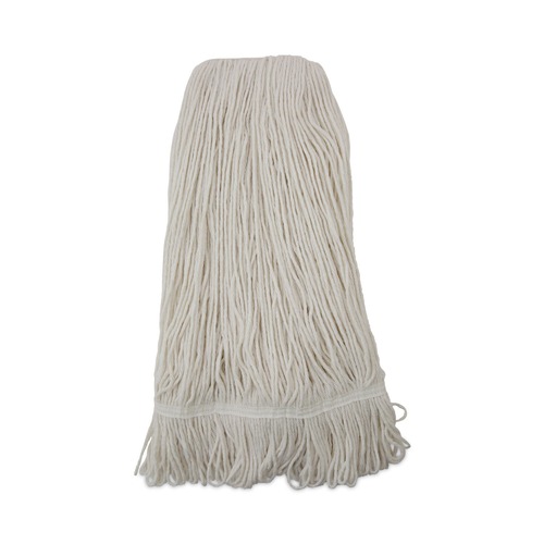  | Boardwalk BWK424REA 24 oz. Pro Loop Web/Tailband Rayon Wet Mop Head - White image number 0