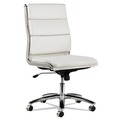 Just Launched | Alera ALENR4206 Neratoli Series 18.3 in. to 21.85 in. Seat Height Up to 275 lbs. Mid-Back Slim Profile Faux Leather Chair - White Seat/Back, Chrome image number 6