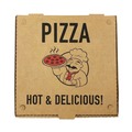 Food Trays, Containers, and Lids | BluTable REM-BX-KRSTCK-12KSBFL 12 in. x 12 in. x 2 in. Paper Pizza Boxes - Brown (50/Pack) image number 1