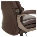 Alera | Alera ALEVN4159 Veon Series Executive High-Back Bonded Leather Chair Supports Up to 275 lb - Brown Seat/Back/Bronze Base image number 8