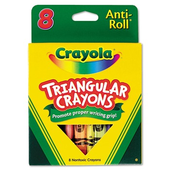 Crayola 52-4008 Triangular Crayons (8/Box)