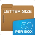 File Folders | Pendaflex FK212 1/3-Cut Tabs 2 Fasteners Letter Size Kraft Fastener Folders (50/Box) image number 6