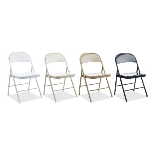 Office Chairs | Alera ALECA944 Armless Steel Folding Chair Supports Up to 275 lbs. - Taupe (4/Carton) image number 0