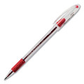 Pens | Pentel BK90-B Stick Fine 0.7 mm R.S.V.P. Ballpoint Pen - Red Ink, Clear/Red Barrel (1-Dozen) image number 0