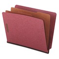 Back to School Sale | Universal UNV10315 Six-Section Pressboard End Tab Classification Folders - Letter, Red (10/Box) image number 1