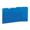 File Folders | Universal UNV13521 1/3-Cut Tabs Deluxe Reinforced Top Tab Folders with Fasteners - Letter Size, Blue (50/Box) image number 2