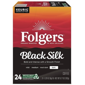 Folgers 5000368733 Gourmet Selections Coffee K-Cups - Black Silk (24/Box)