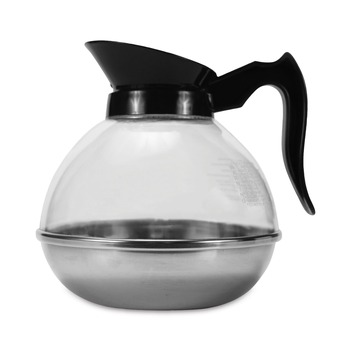 Coffee Pro CPU12 12-Cup Unbreakable Stainless Steel/Polycarbonate Regular Coffee Decanter - Black