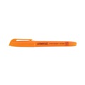 Highlighters | Universal UNV08853 Chisel Tip Fluorescent Orange Ink Orange Barrel Pocket Highlighters (1 Dozen) image number 2