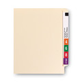 File Folders | Smead 26825 2 in. Expansion 4-Fastener End Tab Classification Folders - Letter Size/Manila Exterior (10/Box) image number 2