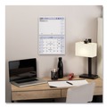 Bulletin Boards | AT-A-GLANCE PM50-28 12-Month (Jan to Dec): 2026 11 in. x 8 in. 3-Hole Punched QuickNotes Desk/Wall Calendar - White/Blue/Yellow Sheets image number 4
