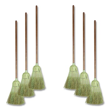 Boardwalk BWKBR10002 60 in. Corn/Synthetic Fiber Bristle Broom - Gray/Natural (6/Carton)