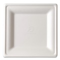 Bowls and Plates | Eco-Products EP-P022NFA 7.87 in. x 7.87 in. Vanguard Renewable and Compostable Sugarcane Plates - White (500/Carton) image number 1
