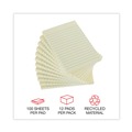Sticky Notes & Post it | Universal UNV28073 4 in. x 6 in. Note Ruled Recycled Self-Stick Note Pads - Yellow (12 Pads/Pack) image number 6