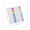 Universal | Universal UNV24804 11 in. x 8.5 in. 10-Tab Deluxe Table of Contents Dividers for Printers - White (6/Pack) image number 1