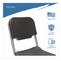 Office Chairs | Iceberg 64111 Rough n Ready 17.5 in. Seat Height Supports Up to 500 lbs. Stack Chair - Black Seat/Back/Base (4/Carton) image number 9