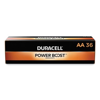 Duracell MN15P36 Power Boost CopperTop Alkaline AA Batteries (36/Pack)