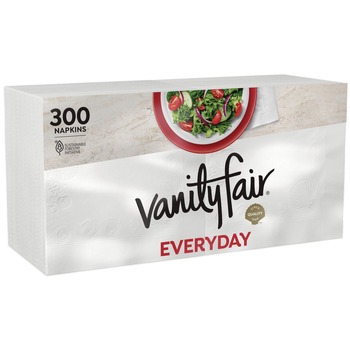 Georgia-Pacific 35503/26 6 in. x 6.37 in. 2-Ply Everyday Casual Napkins - White (300/Pack)