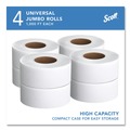  | Scott 03148 3.55 in. x 1000 ft. 2-Ply Essential JRT Jumbo Roll Septic Safe Tissue - White (4 Rolls/Carton) image number 2