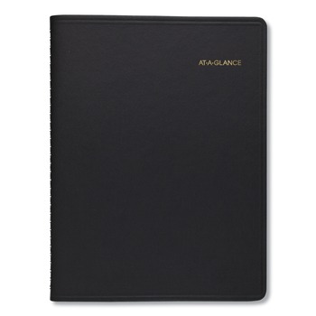 AT-A-GLANCE 7022205 12-Month: Jan 2026 to Dec 2026 11 in. x 8 in. 2-Person Group Daily Appointment Book - Black Cover