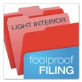 File Folders | Pendaflex 152 1/3 RED 1/3-Cut Tabs Assorted Letter Size Colored File Folders - Red/Light Red (100/Box) image number 2