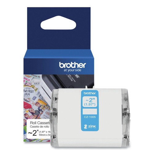 Labels | Brother CZ1005 1.97 in. x 16.4 ft. CZ Roll Cassette - White image number 0