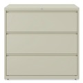 Office Filing Cabinets & Shelves | Alera 25504 42 in. x 18.63 in. x 40.25 in. 3 Legal/Letter/A4/A5 Size Lateral File Drawers - Putty image number 1