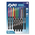 Washable Markers | EXPO 2211351 Wet Erase Markers Ultra Fine Needle Tip Assorted Colors 12/Pack image number 0