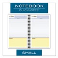 Notebooks & Pads | Cambridge 06096 8 in. x 5 in. Sheets QuickNotes List-Management Format Wirebound Guided Business Notebook - Dark Gray Linen Cover image number 1
