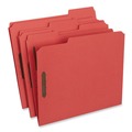File Folders | Universal UNV13523 Deluxe Reinforced 1/3-Cut Top Tab Folders with Fasteners - Letter Size, Red (50/Box) image number 0