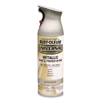 Rust-Oleum 249130 12 oz Universal Premium Spray Paint - Satin Nickel