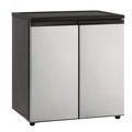 Breakroom Supplies | Avanti RMS551SS 5.5 CF Side by Side Stainless Steel Refrigerator/Freezer - Black image number 0
