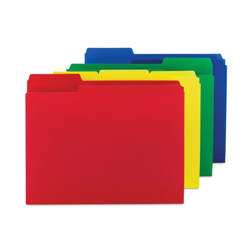 Back to School Sale | Smead 10505 0.75 in. Expansion Top Tab Letter Size Poly Colored File Folders - Assorted Colors (12/Pack) image number 0