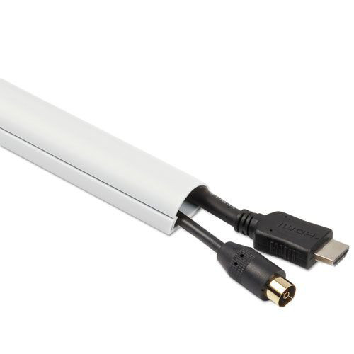 Office Electronics & Batteries | D-Line US/5FT3015W 60 in. x 1.25 in. x 0.5 in. Decorative Mini Cord Cover - White image number 0